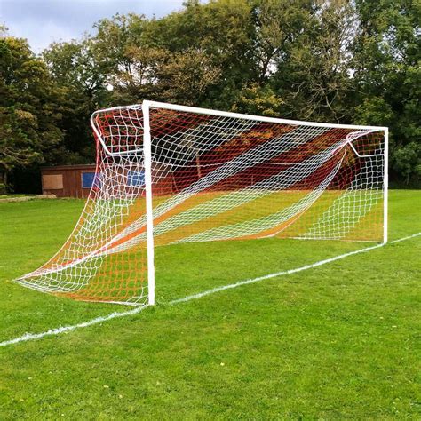 Striped Two-Colour Soccer Goal Netting | Net World Sports