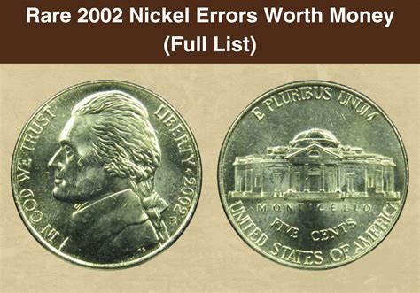 Rare 2002 Nickel Errors Worth Money (Full List With Pictures ...