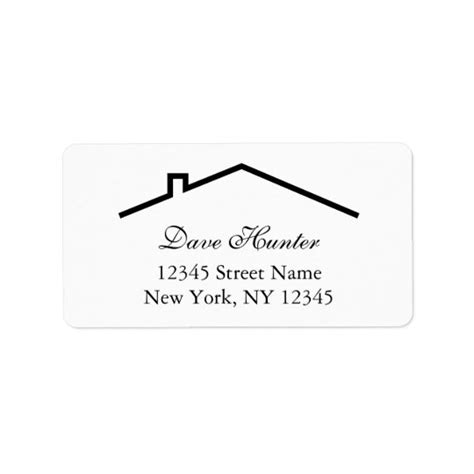Custom address labels with roof logo | Zazzle.com