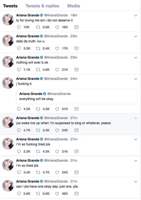 Ariana Grande Tweets About Mental Health and Self-Care Before Deleting ...