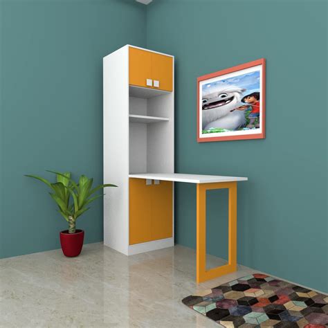 Home Texa Modern Folding Study Table with Book Shelf : Amazon.in: Home ...