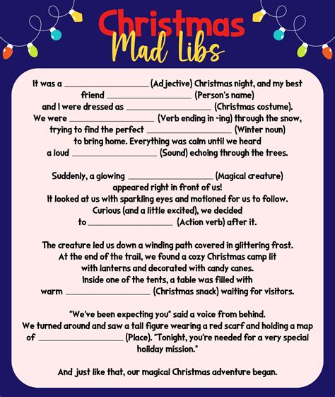 Christmas Carol Mad Libs - 12 Free PDF Printables | Printablee