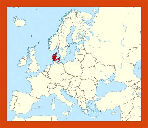 World Map Of Denmark