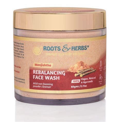 Manjistha Rebalancing Face Wash Lep Mild Foaming Powder Facial Cleanse