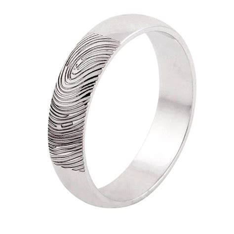 Fingerprint Engraved on your platinum wedding rings by Jewelove. Make ...