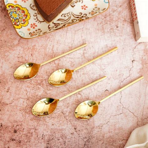 Buy Delna Hammered Cutlery (Gold) - Set Of Four Online in India | Vaaree