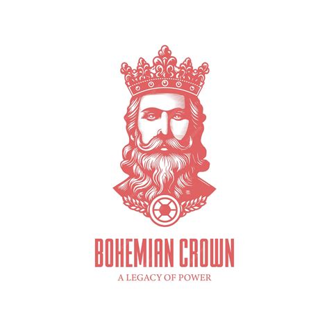Premium Vector | Regal Man in Crown Logo for Bohemian Crown Powerful ...