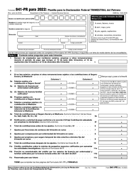 Form 941-pr english version - Fill online, Printable, Fillable Blank
