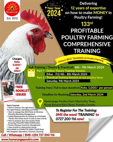 133rd Homerange Profitable Poultry Farming Comprehensive Training; 4th ...
