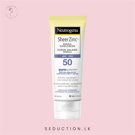 Neutrogena Sheer Zinc Mineral Sunscreen SPF 50 Water Resistant 88ml ...