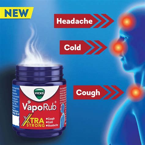 Buy VICKS VAPORUB XTRA STRONG 50 ML RELIEF FROM COLD COUGH HEADACHE AND ...