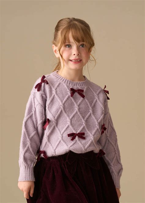 Angel & Rocket Girls Purple Textured Sweaters