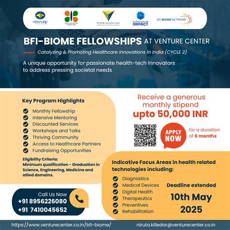 BFI-BIOME Fellowships for entrepreneurs and innovators - Announcment ...