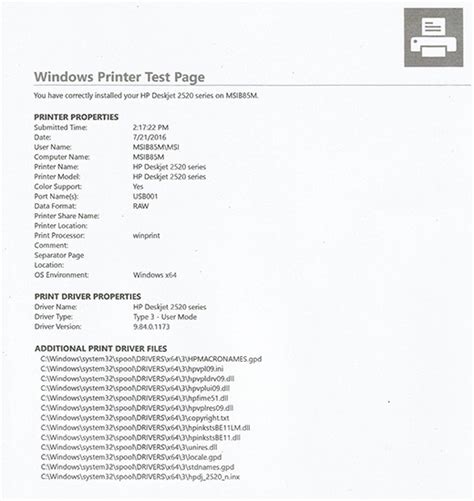 Image result for Windows Test Print