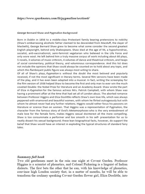 Pygmalion Summary 的图像结果