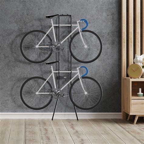 BENTISM Indoor Floor Free Standing Garage Bicycle Storage Rack, Holds ...