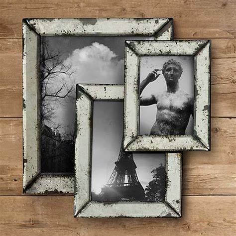 Photo Frame : 3d Mirror Photo Frame, Antique Krack Photo Frame, Blue ...
