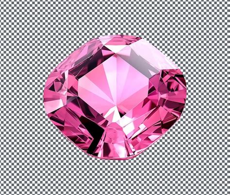 Premium PSD | Beautiful pink spinel stone isolated on transparent ...