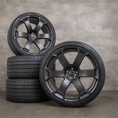 OEM Audi RS6 RS7 GT summer wheels 22 inch 4K C8 rims retro 4K0601025EB black matt NEW