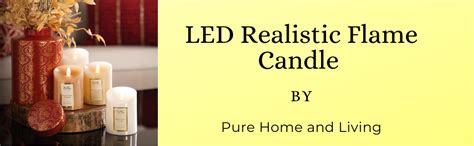 Pure Home and Living Flameless, Flickering and AA Battery Powered LED ...