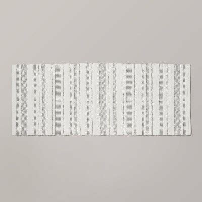 Hearth & Hand with Magnolia 20x32 Chunky Stripe Bath Rug CreamTaupe ...