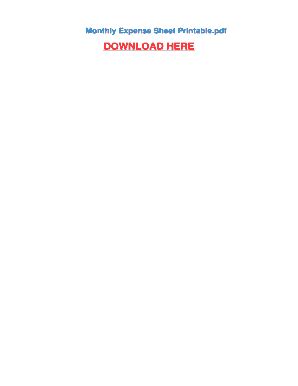 Fillable Online Monthly Expense Sheet Printable - pdfsdocuments.com Fax ...