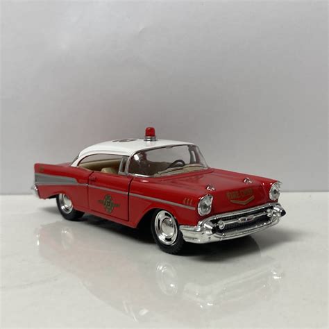 1957 57 Chevy Bel Air Fire Dept Collectible 1/40 Scale Diecast Kinsmart ...