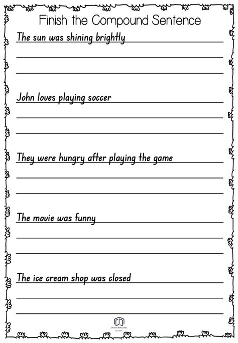 Free Compound Sentence Worksheet - Worksheets Library
