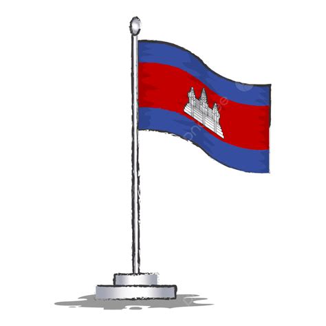Cambodia Flag Vector Illustration, Cambodia Flag, Symbol, Cambodia PNG ...