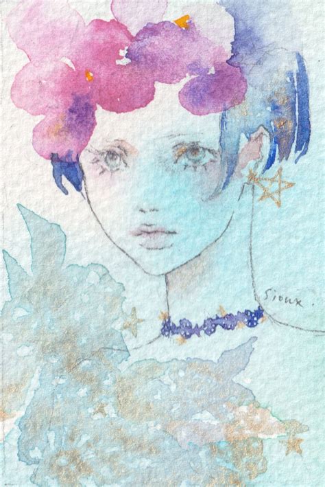 sioux 透明水彩アート オリジナルミニ原画（額付） | sioux mart