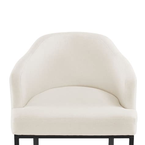 LUE BONA Set of 4 Beige 27-in H Counter height Upholstered Metal Bar ...