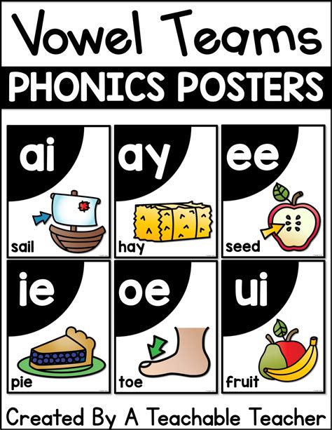 Free Vowel Team Flashcards at Kristin Morton blog