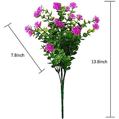 Buy Artificial Flowers,12 Bundles Artificial Shrubs Bushes,Fake Flowers ...