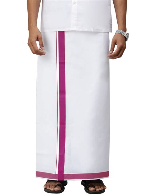 Men Fancy Border Single Dhoti WS07