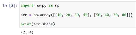 Image result for Python Array Shape
