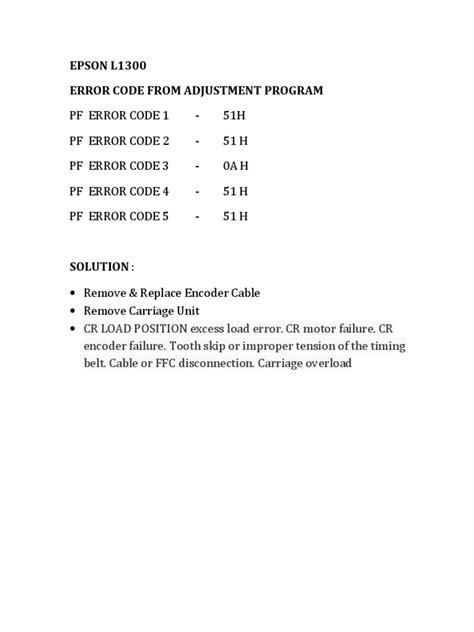 Image result for L1300 Epson Problem