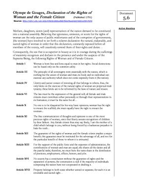 Image result for The Rights of Woman Olympe De Gouges