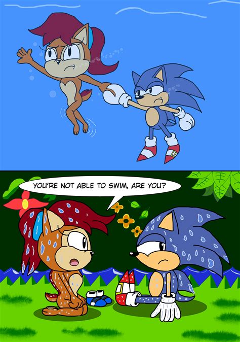 Sonic First Run: Sally Learns Sonic Can't Swim by JESmith on DeviantArt
