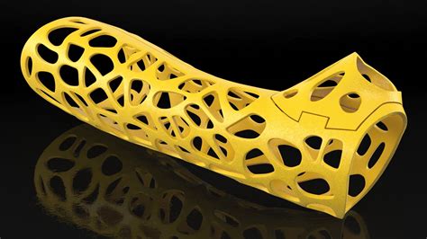 3D-Printed Orthopedic Cast Hand Yellow 3D Model $39 - .3ds .blend .c4d ...