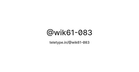 @wik61-083 — Teletype
