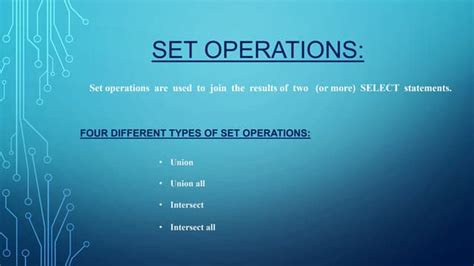 Image result for Oracle 19C Set Operators