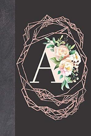 Buy A: Monogrammed Letter A Undated 12 Month Calendar Planner Writing ...