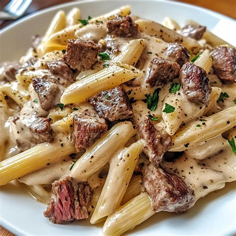Indulgent Creamy Steak Pasta Recipe - Kitchen Scroll