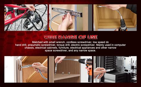 SWOPPLY Flexible Extension Shaft Drill Bit Holder 1/4in Universal ...