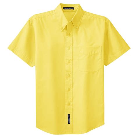 Port Authority Men's Yellow Tall Short Sleeve Easy Care Shirt | Men ...