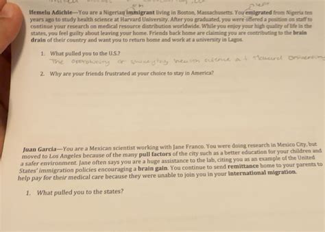 Solved: Ifemelu Adichie—You are a Nigerian immigrant living in Boston ...