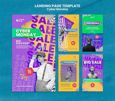 Postagens coloridas do instagram de segundas-feiras cibernéticas | PSD ...