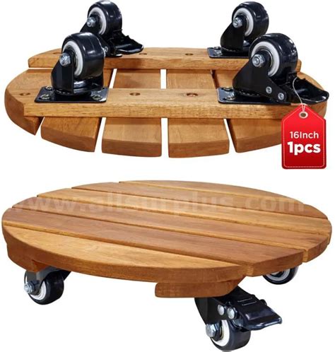 Idzo 16" Capacity 500lbs Wood Plant Caddy With Wheels | AllSurplus ...