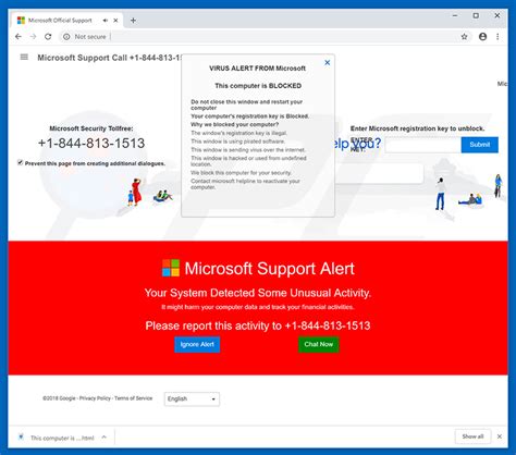 Image result for Microsoft Scam On Computer Screen