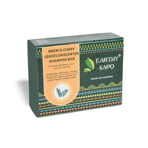 Neem & Curry Leaves Shampoo Bar | Unscented Ayurvedic Baby Hair Care ...